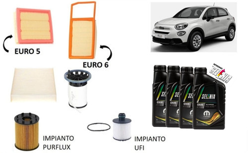 Kit tagliando fiat 500x 3 - 500x, 1.3